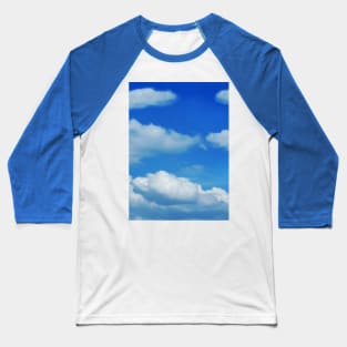 Cumulus Clouds in Blue Sky Baseball T-Shirt